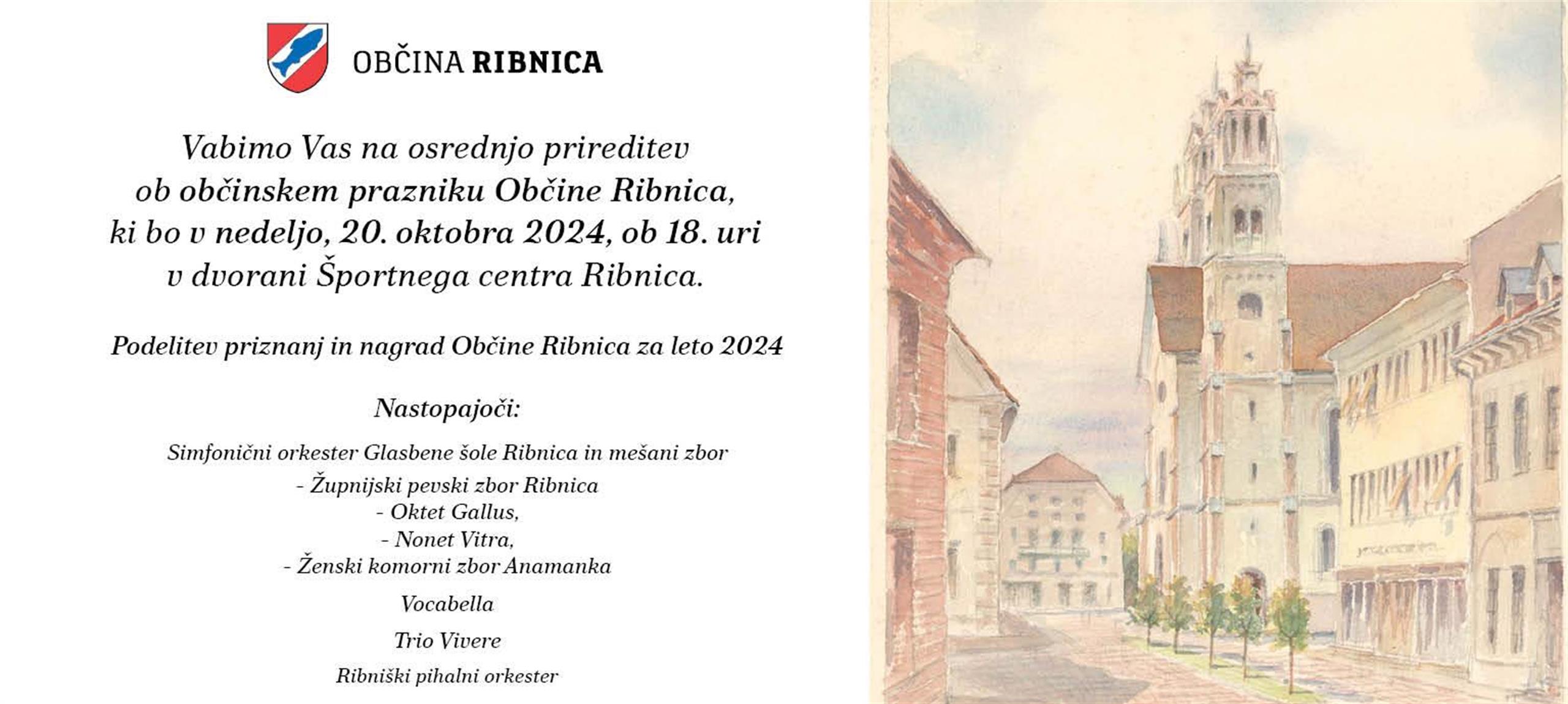 Vabilo na praznik občine Ribnica 2024