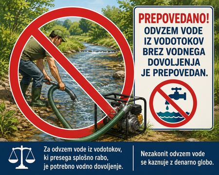 Prepoved odvzema vode iz vodotokov